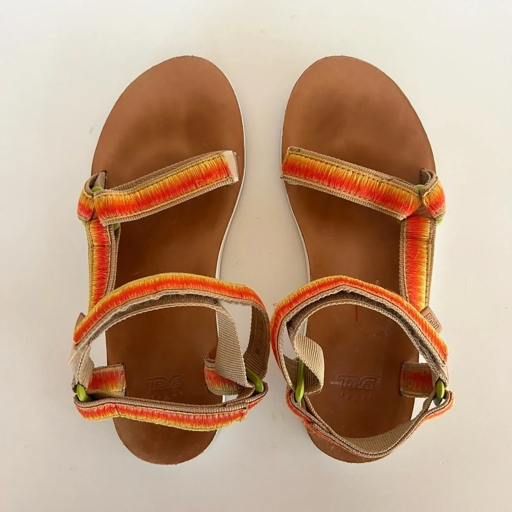 Teva Women's Original Universal Ombre Sunset Sandal in Tan/Orange, 10